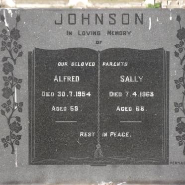 JOHNSON Alfred -1954 &amp; Sally -1968