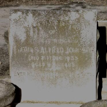 JOHNSON Thomas Alfred -1933