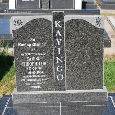 KAYINGO Tabiso Theophilus 1971-2004