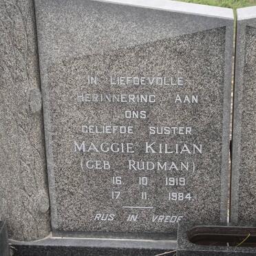 KILIAN Maggie nee RUDMAN 1919-1984