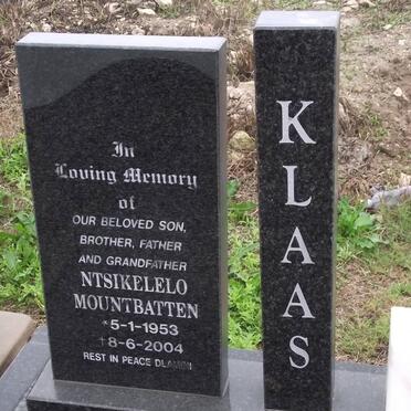 KLAAS Ntsikelelo Mountbatten 1953-2004