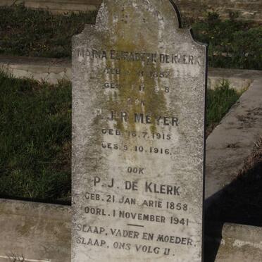 KLERK Maria Elizabeth, de 1854-1908 :: MEYER P.J.R. 1915-1916 :: KLERK P.J., de 1858-1941