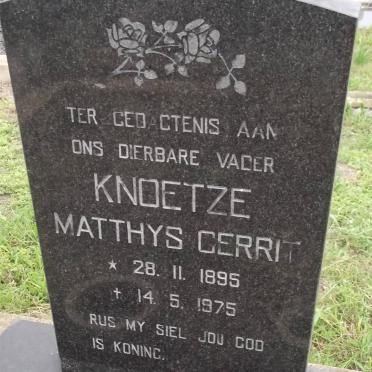 KNOETZE Matthys Gerrit 1895-1975