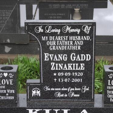 KULA Evang Gadd Zinakile 1920-2001 &amp; Thobeka Vivian 1927-2004