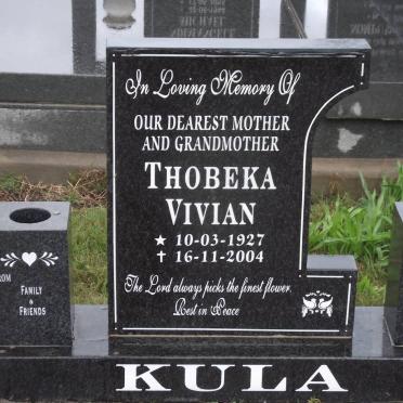 KULA Evang Gadd Zinakile 1920-2001 &amp; Thobeka Vivian 1927-2004