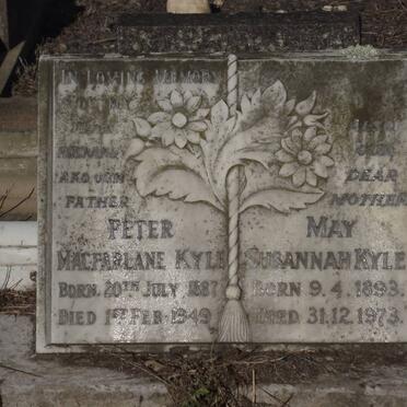 KYLE Peter Macfarlane 1887-1949 &amp; May Susannah 1893-1973