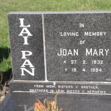 LAI PAN Joan Mary 1932-1984