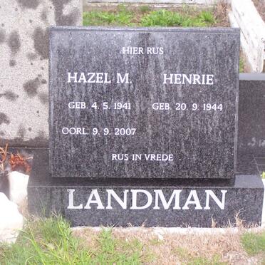 LANDMAN Hazel M. 1941-2007 &amp; Henrie 1944-