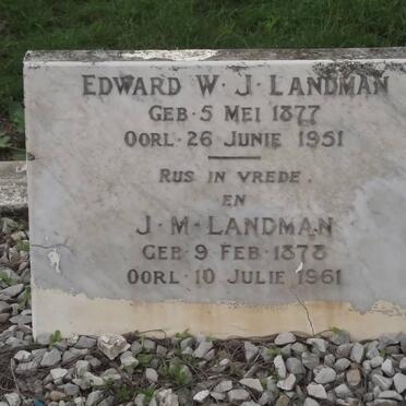LANDMAN Edward W.J. 1877-1951 &amp; J.M. 1878-1961