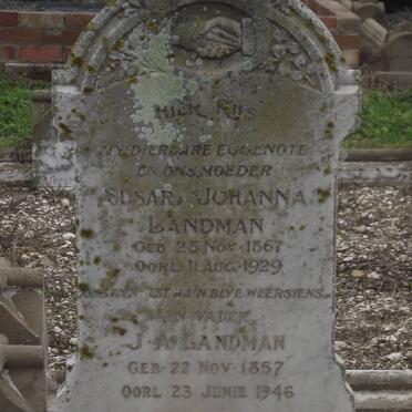 LANDMAN J.A. 1857-1946 &amp; Susara Johanna 1867-1929