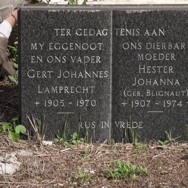 LAMPRECHT Gert Johannes 1905-1970 &amp; Hester Johanna BLIGNAUT 1907-1974
