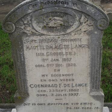 LANGE Coenraad F., de 1862-1937 &amp; Magteld M.M.G. GROBBLER 1867-1929