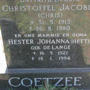 LANGE, de :: COETZEE