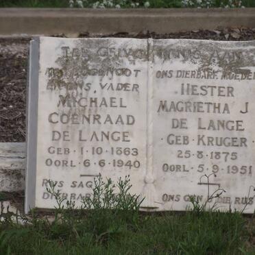 LANGE Michael Coenraad, de 1863-1940 &amp; Hester Magrietha J. KRUGER 1875-1951