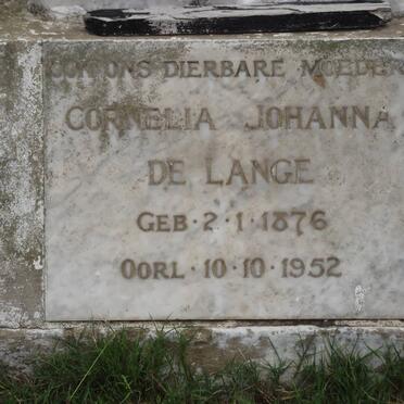 LANGE Cornelia Johanna, de 1876-1952