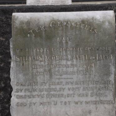 LANGE Stefanus Jacobus Daniel, de 1874-1933