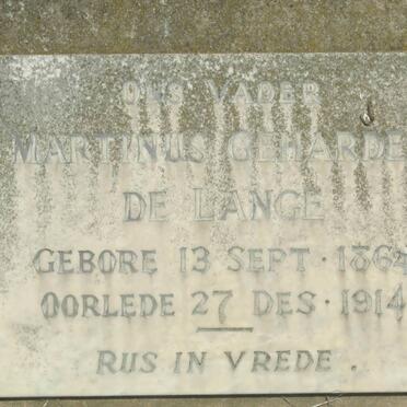 LANGE Martinus Gerhardes, de 1864-1914