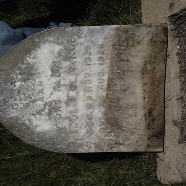 LANGE Nicol J., de 1925-1926