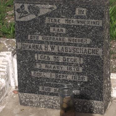 LABUSCHAGNE Johanna H.W. nee DE BEER 1870-1956