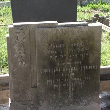 LAMBERT James 1860-1934 &amp; Christiana Hannah 1873-1949