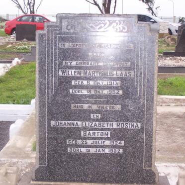 LAAS Willem Marthinus 1913-1952 :: BARTON Johanna Elizabeth Rosina 1924-1982