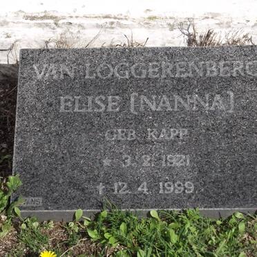 LOGGERENBERG Elise, van nee KAPP 1921-1999