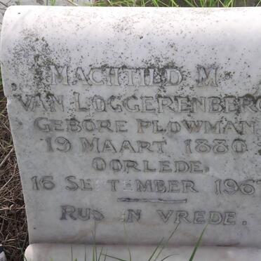 LOGGERENBERG Machtild M., van nee PLOWMAN 1880-1967