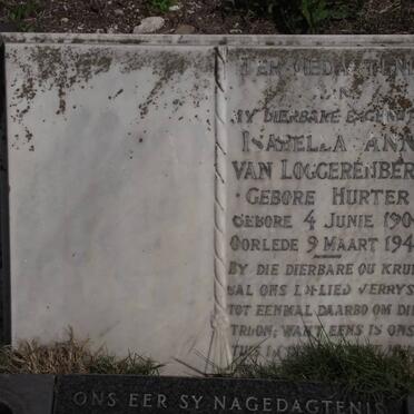 LOGGERENBERG Isabella Ann, van nee HURTER 1900-1943