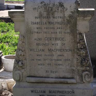 MACPHERSON Isabella -1925 :: MACPHERSON Gertrude -1958