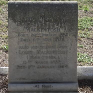 MACKINTOSH Colyear Edward 1885-1935 &amp; Louie TIPPER 1888-1964