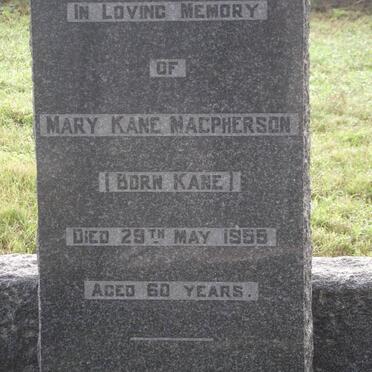 MACPHERSON Mary nee KANE -1955