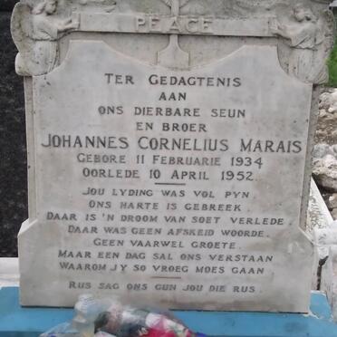 MARAIS Johannes Cornelius 1934-1952