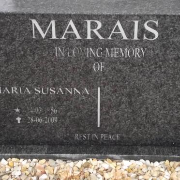 MARAIS Maria Susanna 1956-2009