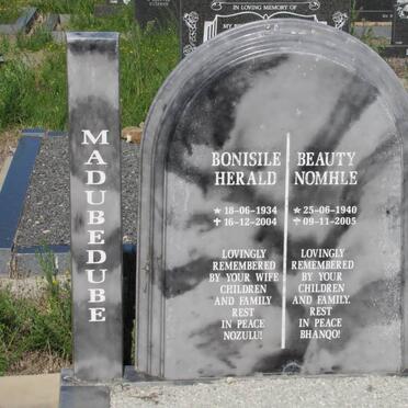 MADUBEDUBE Bonisile Herald 1934-2004 &amp; Beauty Nomhle 1940-2005