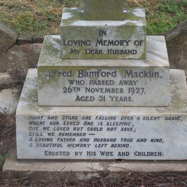 MACKLIN Alfred Bamford -1927