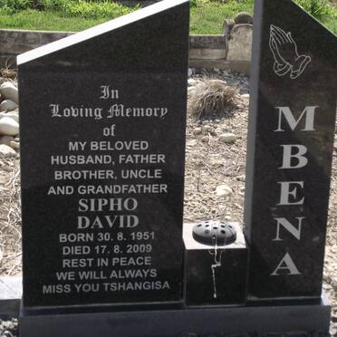 MBENA Sipho David 1951-2009