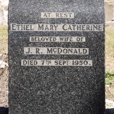 Mc DONALD Ethel Mary Catherine -1950