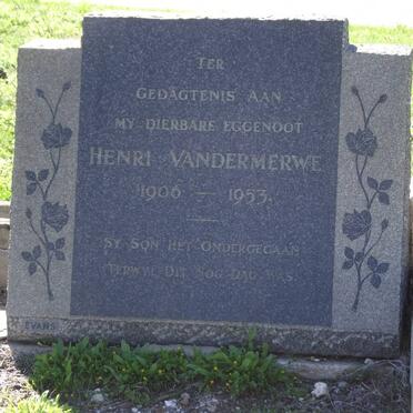 MERWE Henri, van der 1906-1953