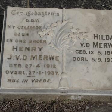 MERWE Henry, v.d. 1912-1937 :: MERWE Hilda, v.d. 1866-1938