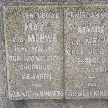 MERWE May, v.d. NASH -1944 &amp; Manie -1965