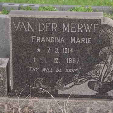 MERWE Francina Maria, van der 1914-1967