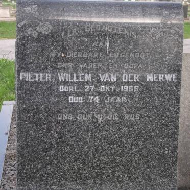 MERWE Pieter Willem, van der -1966