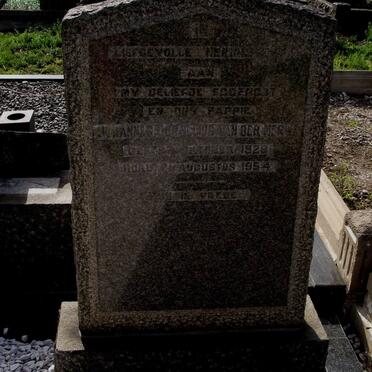 MERWE Johannes Cornelius, van der 1929-1954