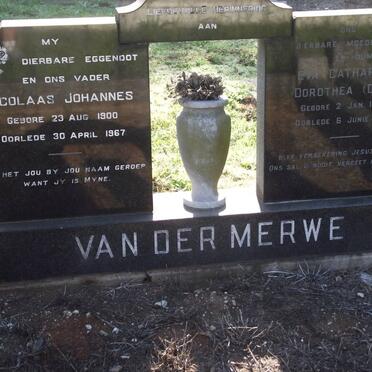 MERWE Nicolaas Johannes, van der 1900-1967 &amp; Eva Catharina Dorothea 1908-1982