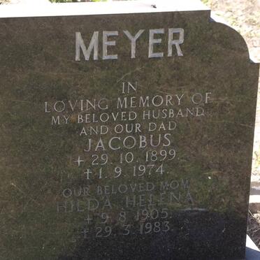 MEYER Jacobus 1899-1974 &amp; Hilda Helena 1905-1983