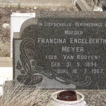 MEYER Francina Engelbertha VAN ROOYEN 1894-1967