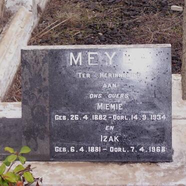 MEYER Izak 1881-1968 &amp; Miemie 1882-1934