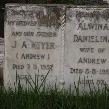 MEYER J.A. -1957 &amp; Alwina Danielina -1963