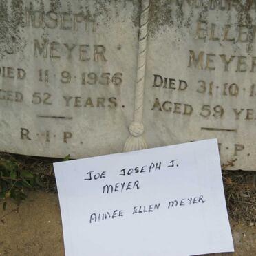 MEYER Joe Joseph J. -1959 &amp; Aimee Ellen -1964