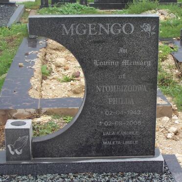 MGENGO Ntombizodwa Philda 1943-2008